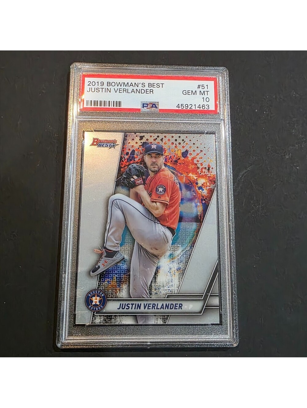 Justin Verlander 2019 Bowman's Best #51 PSA 10 Gem Mint Houston Astros Pop 2!